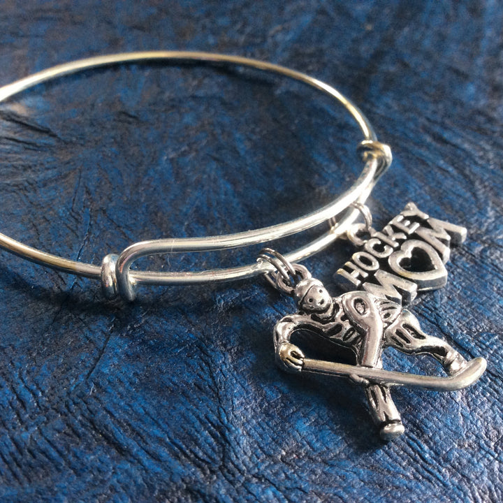 Hockey Mom Expandable Adjustable Wire Bangle
