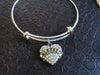 Blessed Bracelet Silver Expandable Adjustable Wire Bangle 