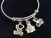  Love to Blog I Love to Cook Silver Bangle 