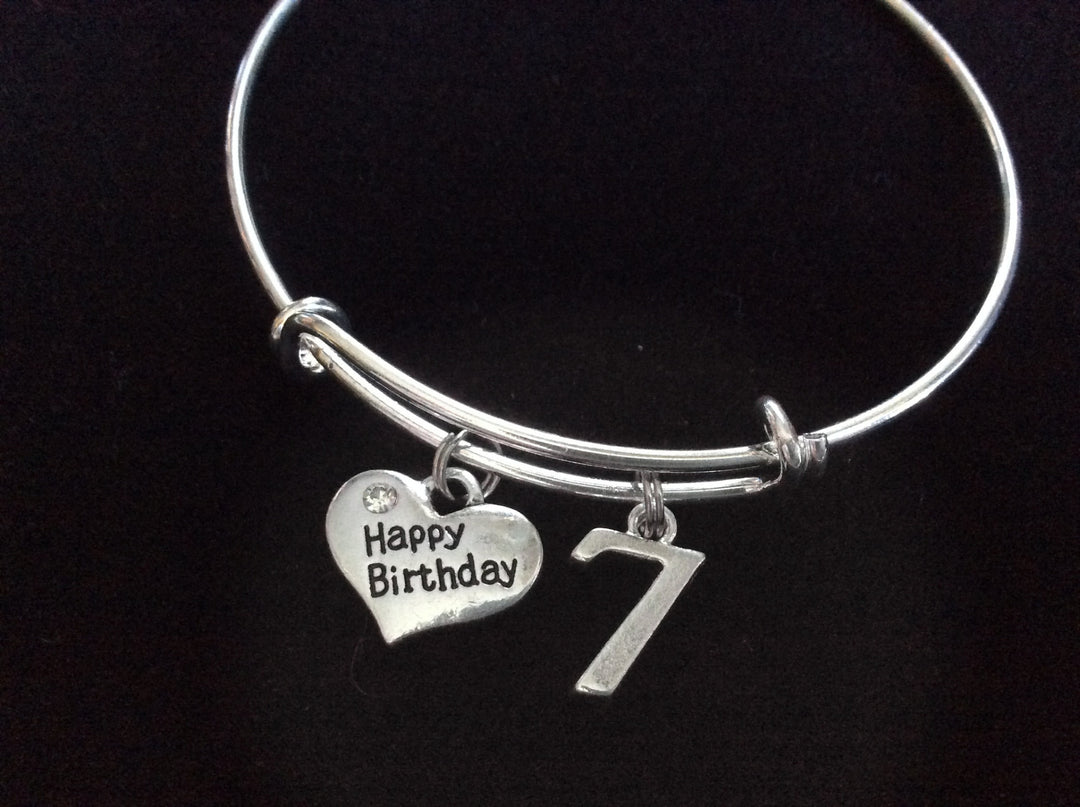 Happy 7th Birthday Expandable Charm Bracelet