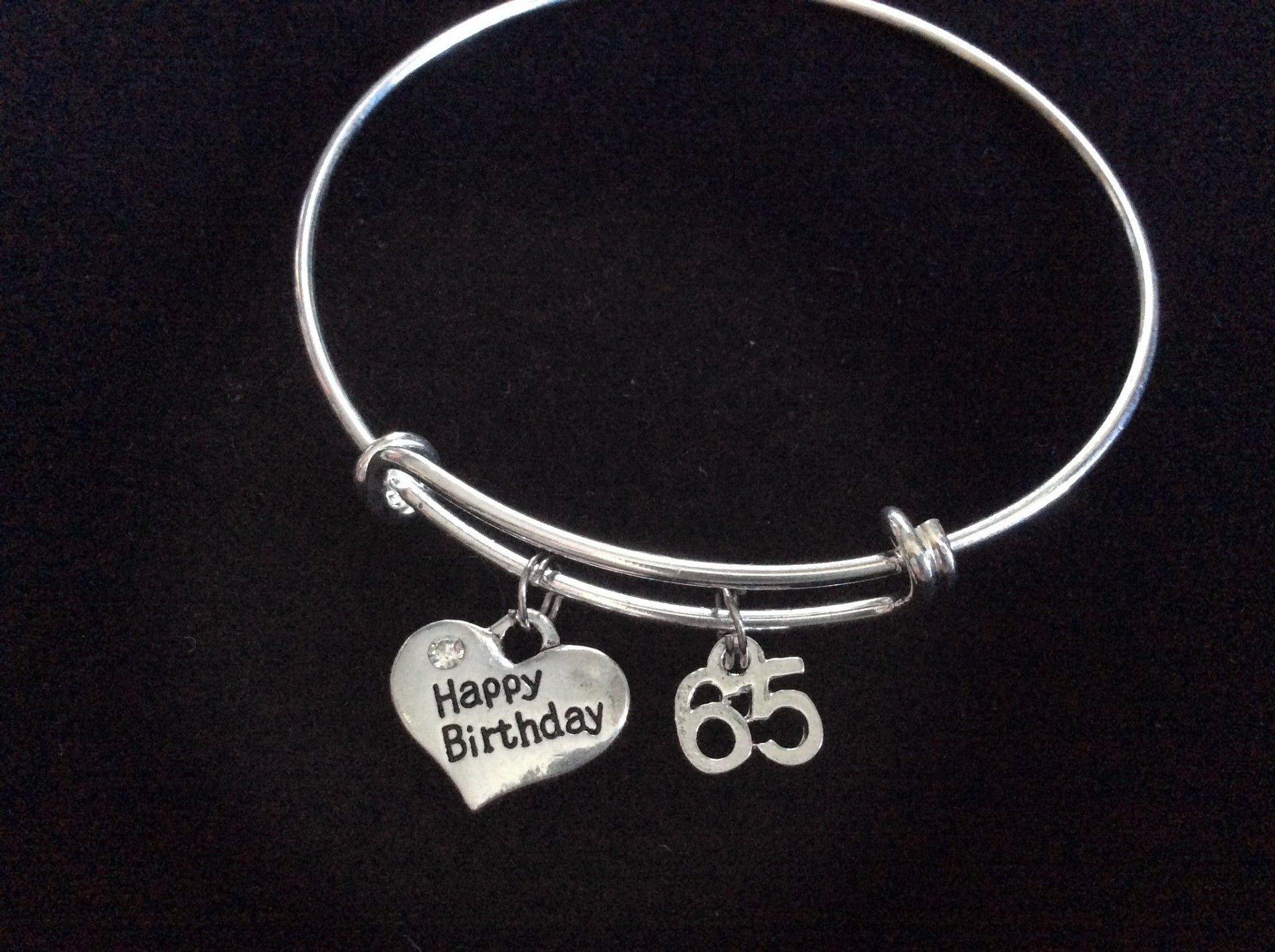 Happy 65th Birthday Expandable Charm Bracelet