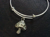 Silver Mushroom Expandable Adustable Silver Wire Bangle