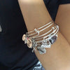 Expandable Silver Charm Bracelet Stackable Bangle Jules Obsession