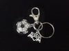 Soccer Mom Key Chain Siver Crystal Soccer Charm Silver Key Ring