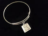 Stainless Steel Life is Better at the Cottage Expandable Charm Bracelet Handmade in USA Wire Bangle Gift Trendy Stacking