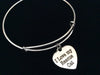I Love my Rescue Cat Stainless Steel Expandable Charm Bracelet Handmade in USA Wire Bangle Gift Trendy Stacking