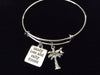 Sandy Toes and Salty Kisses Expandable Charm Bracelet Silver Bangle Ocean Nautical Gift