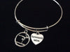Gymnastics Mom Silver Expandable Charm Bracelet Sports Team Coach Gift Adjustable Wire Bangle