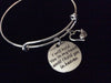 I will Hold you in my Heart Until I can Hold you in Heaven Silver Expandable Charm Bracelet Adjustable Bangle 