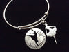 Just Dance Silver Expandable Charm Bracelet Dancer Ballet Teacher Gift