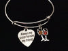 Cheers Always my Sister Forever My Friend Adjustable Expandable Silver Plated Charm Bracelet
