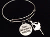 Dance Like No One is Watching Stamped Charm Silver Expandable Bangle Bracelet