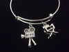 Director Actor Movies 3D Charms on a Silver Plated Expandable Bracelet Adjustable Bangle