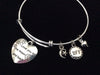 BFF I Love You to the Moon and Back Shooting Star Expandable Charm Bracelet Adjustable Wire Bangle Gift