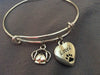 Puppy Loved Charm on a Silver Expandable Adjustable Bangle Bracelet Meaningful Gift Animal Gift