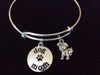 Dog Mom Silver Expandable Charm Bracelet Adjustable Bangle Gift Puppy