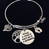 When a Baby is Born so is a Grandma Silver Expandable Charm Bracelet 