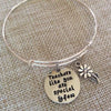Teachers like you are Special and Few Expandable Silver Charm Bracelet Adjustable Bangle Gift