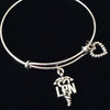 LPN Bracelet Silver Expandable Charm Bracelet Adjustable Wire Bangle Nurse Gift Handmade Trendy