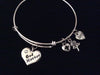 Godmother Heart Cross Love Flower Silver Expandable Charm Bracelet Adjustable Bangle Trendy Gift God Mother