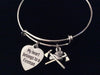 My Heart Belongs to a Fireman Expandable Silver Charm Bracelet Occupational Fire Hat Fire Department Wife Gift Adjustable Wire Bangle
