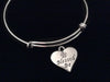 Blessed Be Silver Expandable Charm Bracelet Adjustable Wire Bangle Wiccan Gift