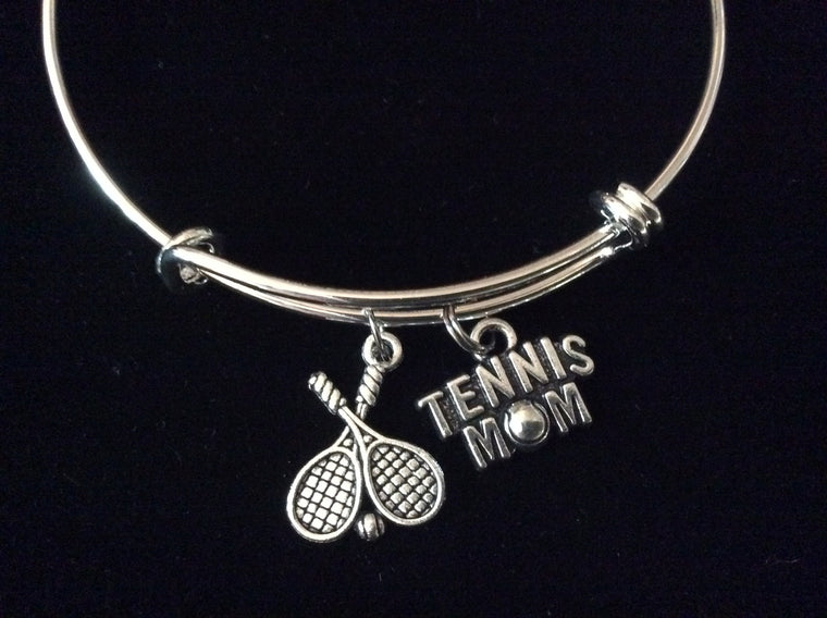 Tennis Mom Expandable Adjustable Wire Bangle Bracelet 