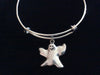 Ghost Silver Expandable Charm Bracelet Bangle Costume Hostess Gift Adjustable Wire Trendy Stackable