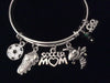 Soccer Mom Highland Hornets Expandable Silver Charm Bracelet Adjustable Gift Trendy