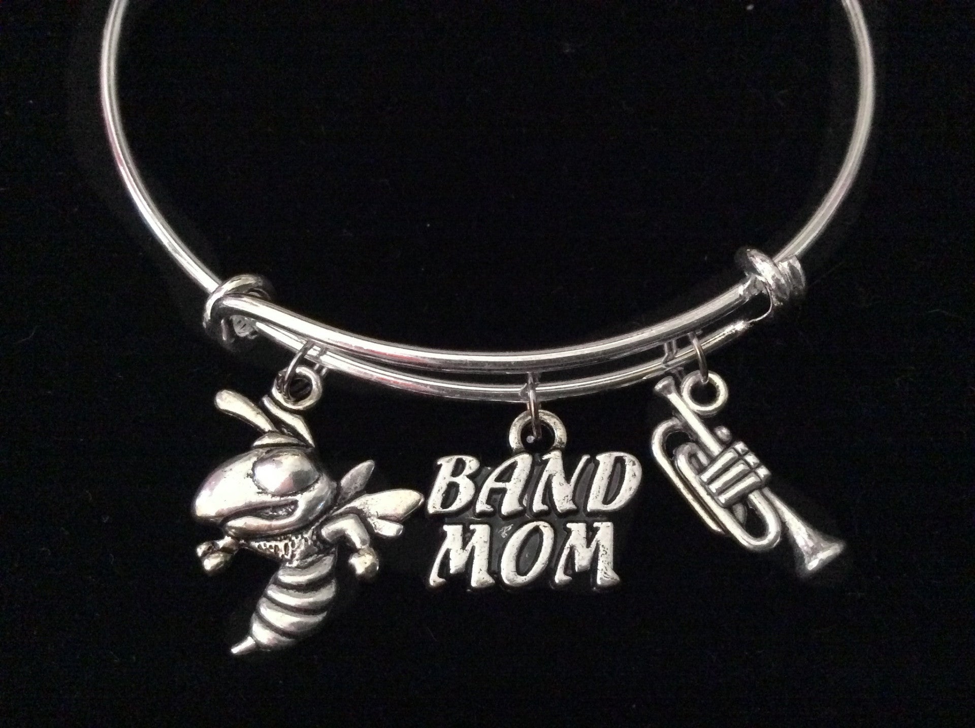 Football Mom Expandable Silver Charm Bracelet Adjustable Wire Bangle H -  Jules Obsession