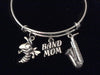 Band Mom Saxophone Silver Expandable Charm Bracelet Adjustable Wire Bangle Gift Trendy Musician Music Trumpet