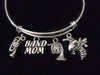 Band Mom Silver Expandable Charm Bracelet Adjustable Wire Bangle Gift Trendy Musician Music Trumpet Tuba French Horn