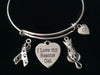 I Love My Rescue Cat Silver Expandable Charm Bracelet Adjustable Wire Bangle Gift Kitten