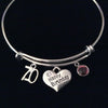 Happy 70th Birthday Expandable Silver Charm Bracelet Adjustable Bangle 70 year Gift