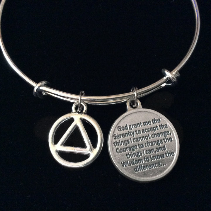 SERENITY Prayer Expandable Charm Bracelet Jewelry