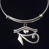 Eye of Horus Expandable Charm Bracelet Adjustable Silver Wire Bangle Trendy Protection