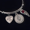 In Loving Memory Silver Expandable Charm Bracelet Adjustable Wire Bangle Memorial Gift