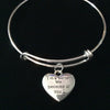 I Am a Better Me Because of You Silver Expandable Charm Bracelet Adjustable Wire Bangle Friend Gift