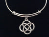 Celtic Knot Expandable Charm Bracelet Adjustable Silver Bangle Wedding Anniversary Gift