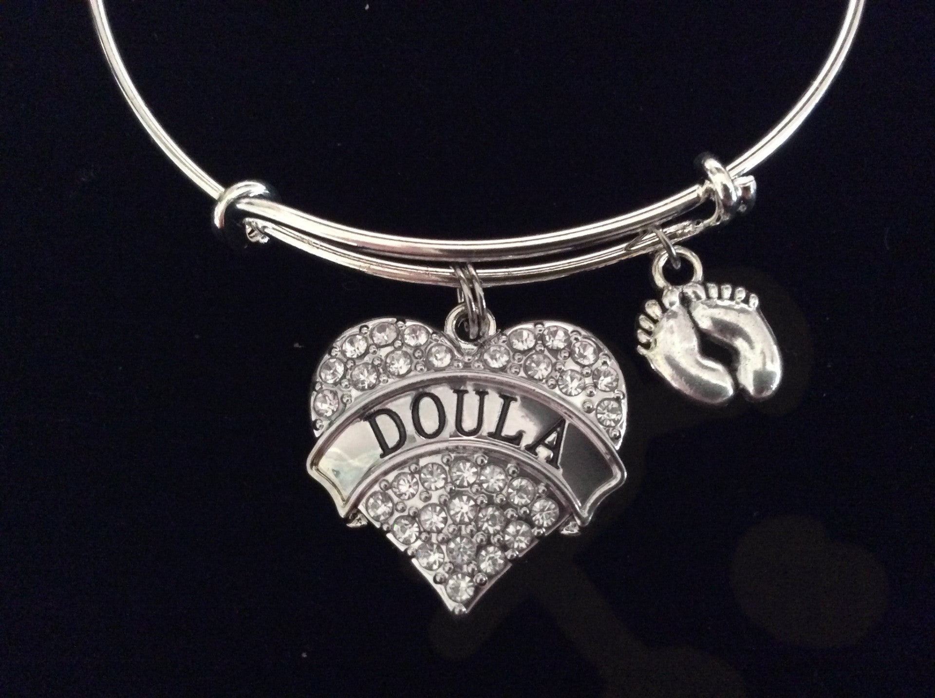 Doula Birth Coach Expandable Charm Bracelet Adjustable Bangle