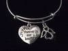 Forever in our Hearts Expandable Charm Bracelet Adjustable Bangle Inspirational Memorial 