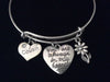 You are Always in My Heart Cousin Expandable Charm Bracelet Silver Adjustable Bangle Trendy Reunion Gift