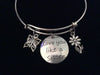 Sister Gift Expandable Charm Bracelet Silver Adjustable Wire Bangle Trendy Gift