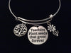 Teachers Plant Seeds that Grow Forever Expandable Charm Bracelet Silver Adjustable Bangle Tree and Daisy Flower School Gift