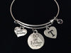 50 and Fabulous Fifty Happy Birthday Expandable Charm Bracelet Silver Adjustable Wire Bangle Gift