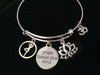 Yoga Heals the Soul Silver Expandable Charm Bracelet Om Tree Pose Adjustable Wire Bangle Gift