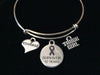 Cancer Survivor 10 Year Courage Tough Girl Expandable Silver Charm Bracelet Adjustable Bangle Gift