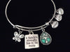 Strength Love Family Tree Expandable Charm Adjustable Silver Wire Bangle Gift