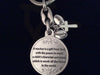 Teach Inspire Catholic School Teachers Silver Key Ring Medal Teachers Poem Gift Inspirational Jewelry