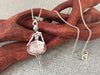 Pink Crystal Ballerina Silver Necklace Trendy Gift Silver Rhinestone Chain Ballet